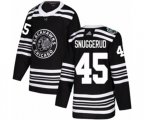 Chicago Blackhawks #45 Luc Snuggerud Authentic Black 2019 Winter Classic NHL Jersey