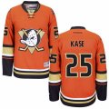 Anaheim Ducks #25 Ondrej Kase Authentic Orange Third NHL Jersey
