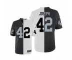 Oakland Raiders #42 Karl Joseph Elite Black White Split Fashion Football Jersey