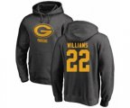 Green Bay Packers #22 Dexter Williams Ash One Color Pullover Hoodie