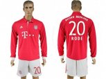Bayern Munchen #20 Rode Home Long Sleeves Soccer Club Jersey