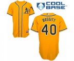 Oakland Athletics Chris Bassitt Replica Gold Alternate 2 Cool Base Baseball Player Jersey