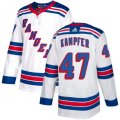 New York Rangers #47 Steven Kampfer Authentic White Away NHL Jersey