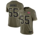 Tampa Bay Buccaneers #55 Derrick Brooks 2022 Olive Salute To Service Limited Stitched Jersey