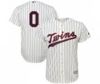 Minnesota Twins #0 Erick Aybar Replica Cream Alternate Cool Base Baseball Jersey