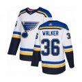 St. Louis Blues #36 Nathan Walker Authentic White Away Hockey Jersey