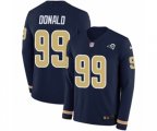 Los Angeles Rams #99 Aaron Donald Limited Navy Blue Therma Long Sleeve NFL Jersey