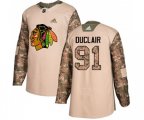 Chicago Blackhawks #91 Anthony Duclair Authentic Camo Veterans Day Practice NHL Jersey