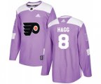 Adidas Philadelphia Flyers #8 Robert Hagg Authentic Purple Fights Cancer Practice NHL Jersey