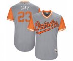 Baltimore Orioles #23 Joey Rickard 'Joey' Authentic Gray 2017 Players Weekend Baseball Jersey