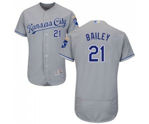 Kansas City Royals #21 Homer Bailey Grey Road Flex Base Authentic Collection Baseball Jersey