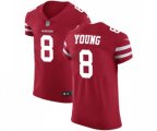 San Francisco 49ers #8 Steve Young Red Team Color Vapor Untouchable Elite Player Football Jersey