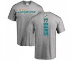 Miami Dolphins #77 Jesse Davis Ash Backer T-Shirt