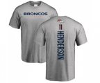 Denver Broncos #11 Carlos Henderson Ash Backer T-Shirt