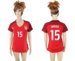 2017-18 USA #15 OROZCO Away Women Soccer Jersey