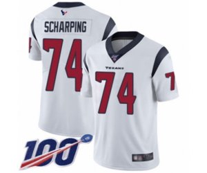 Houston Texans #74 Max Scharping White Vapor Untouchable Limited Player 100th Season Football Jersey
