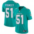 Miami Dolphins #51 Mike Pouncey Aqua Green Team Color Vapor Untouchable Limited Player NFL Jersey