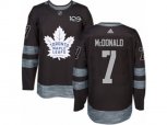 Toronto Maple Leafs #7 Lanny McDonald Authentic Black 1917-2017 100th Anniversary NHL Jersey