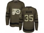 Adidas Philadelphia Flyers #35 Steve Mason Green Salute to Service Stitched NHL Jersey