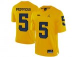 2016 Men's Jordan Brand Michigan Wolverines Jabrill Peppers #5 College Football Limited Jersey - Yellow
