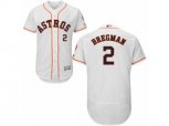 Houston Astros #2 Alex Bregman White Flexbase Authentic Collection MLB Jersey