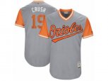 Baltimore Orioles #19 Chris Davis Crush Authentic Gray 2017 Players Weekend MLB Jersey