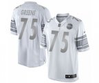Pittsburgh Steelers #75 Joe Greene Limited White Platinum Football Jersey