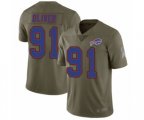 Buffalo Bills #91 Ed Oliver Limited Olive 2017 Salute to Service Football Jersey