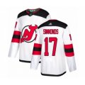 New Jersey Devils #17 Wayne Simmonds Authentic White Away Hockey Jersey