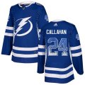 Tampa Bay Lightning #24 Ryan Callahan Authentic Blue Drift Fashion NHL Jersey