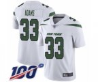 New York Jets #33 Jamal Adams White Vapor Untouchable Limited Player 100th Season NFL Jersey