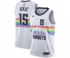 Denver Nuggets #15 Nikola Jokic Authentic White Basketball Jersey - City Edition