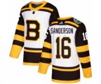 Adidas Boston Bruins #16 Derek Sanderson Authentic White 2019 Winter Classic NHL Jersey
