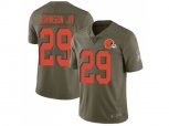 Cleveland Browns #29 Duke Johnson Jr Olive Men Stitched NFL Limited 2017 Salute To Service Jersey