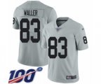 Oakland Raiders #83 Darren Waller Limited Silver Inverted Legend 100th Season Football Jersey