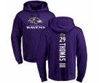 Baltimore Ravens #29 Earl Thomas III Purple Backer Pullover Hoodie