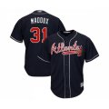 Atlanta Braves #31 Greg Maddux Navy Blue Cool Base Stitched Baseball Jersey