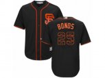 San Francisco Giants #25 Barry Bonds Authentic Black Team Logo Fashion Cool Base MLB Jersey