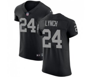 Oakland Raiders #24 Marshawn Lynch Black Team Color Vapor Untouchable Elite Player Football Jersey