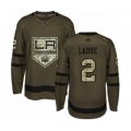 Los Angeles Kings #2 Paul LaDue Authentic Green Salute to Service Hockey Jersey