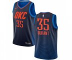 Oklahoma City Thunder #35 Kevin Durant Swingman Navy Blue NBA Jersey Statement Edition