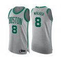Boston Celtics #8 Kemba Walker Authentic Gray Basketball Jersey - City Edition