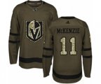 Vegas Golden Knights #11 Curtis McKenzie Authentic Green Salute to Service NHL Jersey