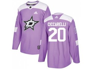 Dallas Stars #20 Dino Ciccarelli Purple Authentic Fights Cancer Stitched NHL Jersey
