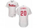 Philadelphia Phillies #20 Mike Schmidt White Red Strip Flexbase Authentic Collection MLB Jersey