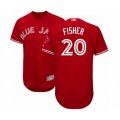Toronto Blue Jays #20 Derek Fisher Scarlet Alternate Flex Base Authentic Collection Alternate Baseball Player Jersey