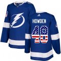 Tampa Bay Lightning #48 Brett Howden Authentic Blue USA Flag Fashion NHL Jersey