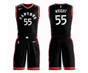 Toronto Raptors #55 Delon Wright Swingman Black Basketball Suit Jersey Statement Edition