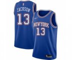 New York Knicks #13 Mark Jackson Swingman Blue Basketball Jersey - Statement Edition