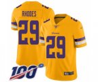 Minnesota Vikings #29 Xavier Rhodes Limited Gold Inverted Legend 100th Season Football Jersey